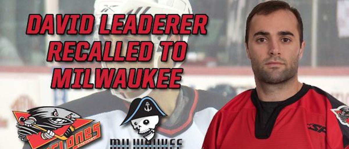 Defenseman David Leaderer Recalled to Milwaukee