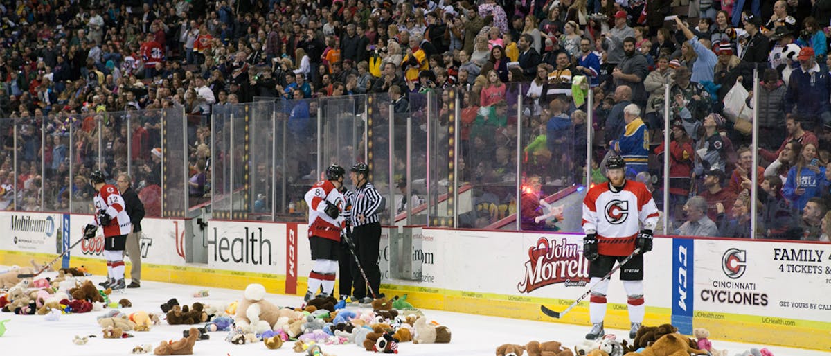 Cyclones Teddy Bear Toss Garners More than 3,600 Stuffed Toys